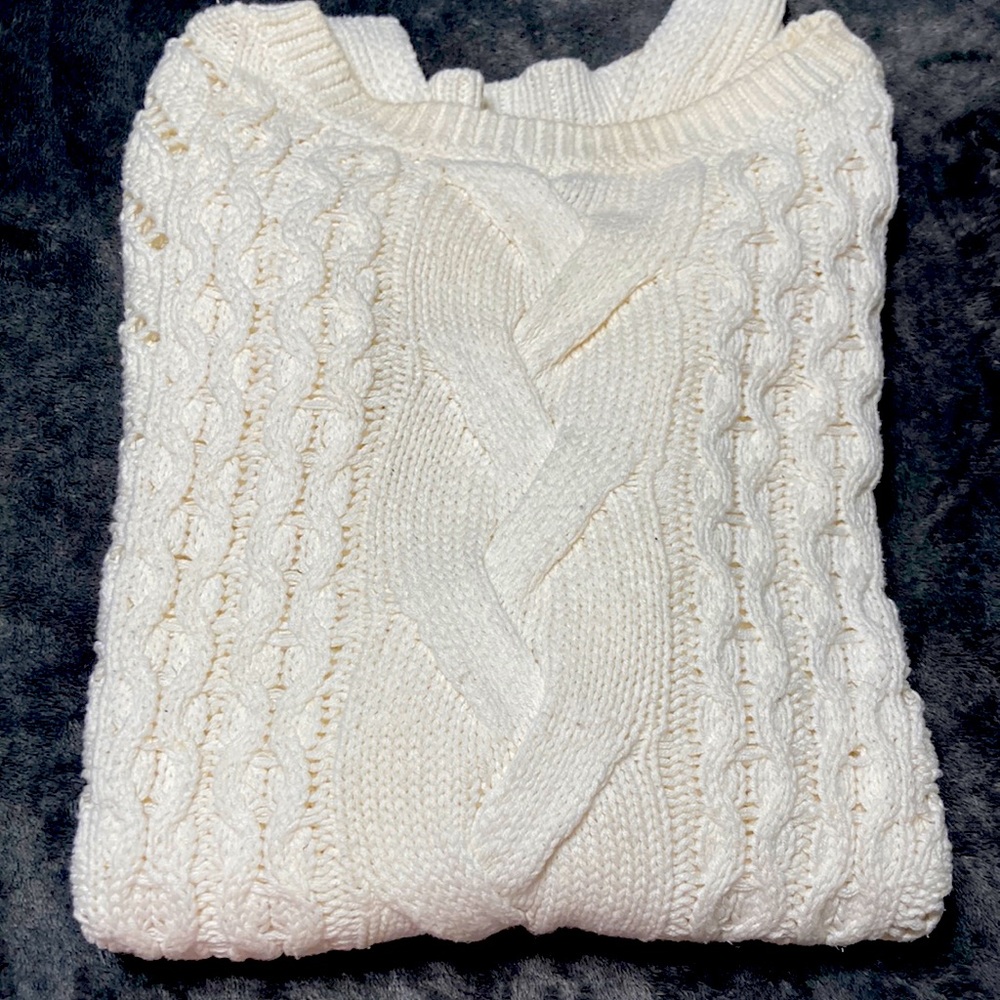 Oversized cable knit sweater